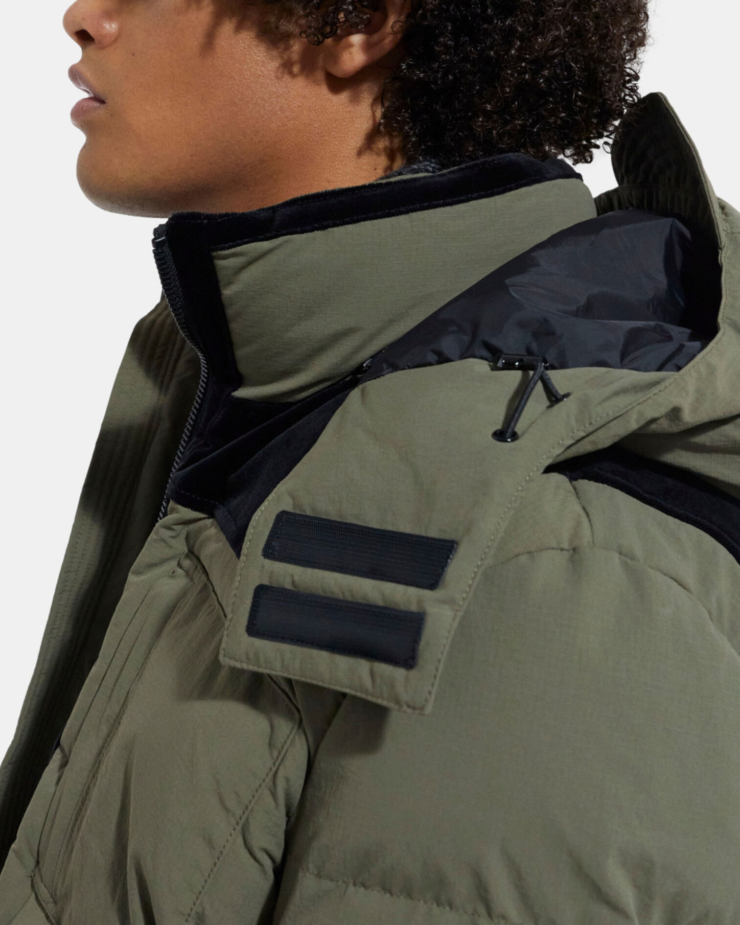 Khaki down jacket, ALGUE, hi-res image number null