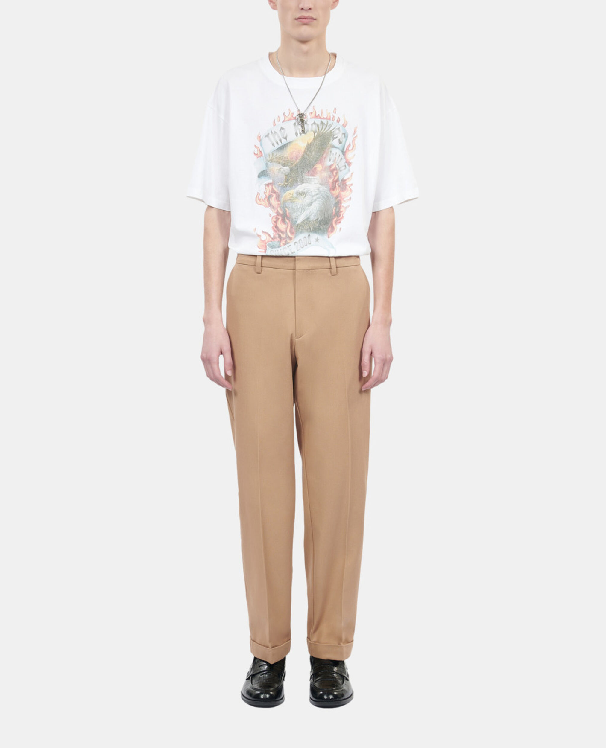 Camel cotton trousers, CAMEL, hi-res image number null