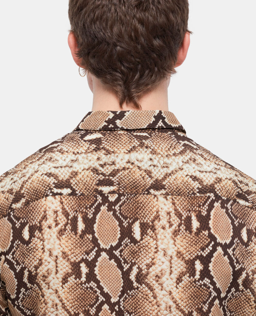 The Kooples HOMME BEIGE chemise casual python