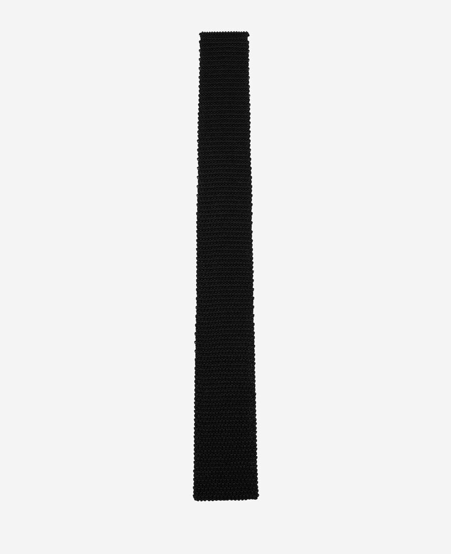 The Kooples H BLACK black silk knit tie