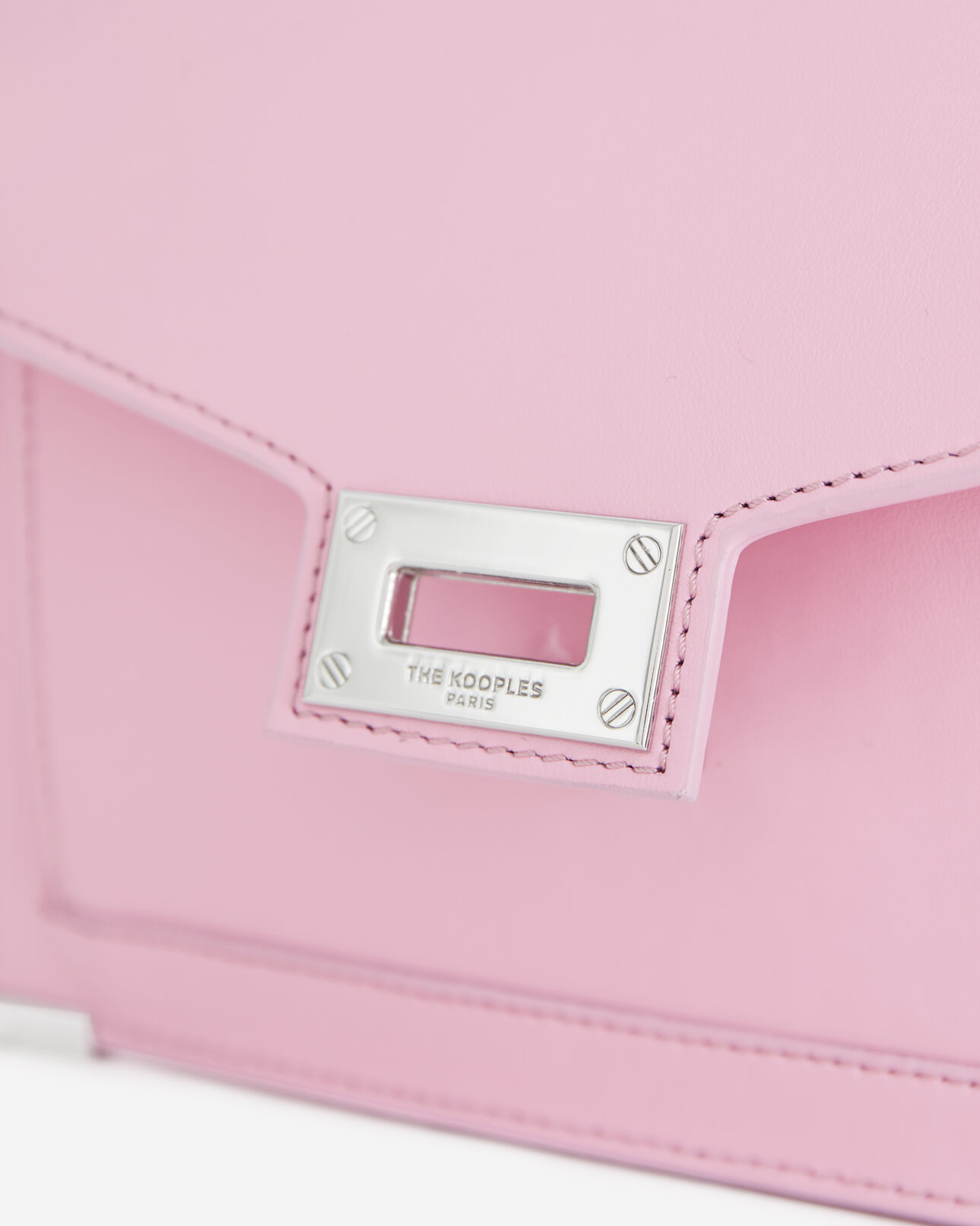 The Kooples FEMME PINK sac small emily cuir lisse rose pastel