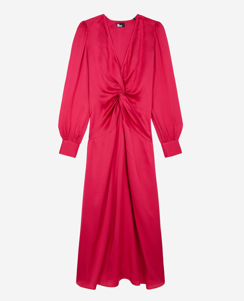 The Kooples FEMME CHERRY robe longue rouge avec nœud