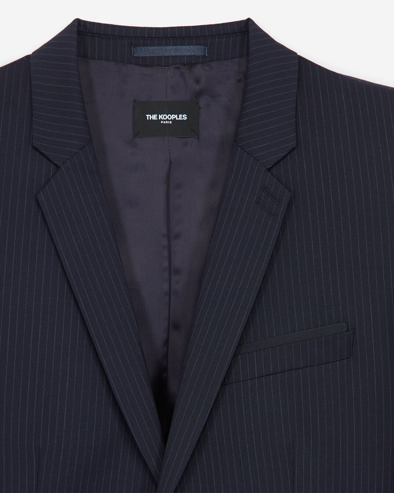 The Kooples MEN NAVY blue wool formal jacket with stripes