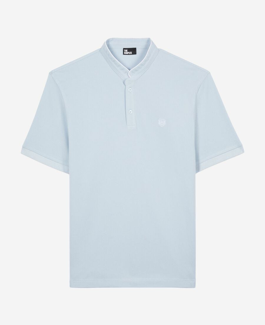 The Kooples HERREN LAVENDER hellblaues poloshirt aus piqué-baumwolle