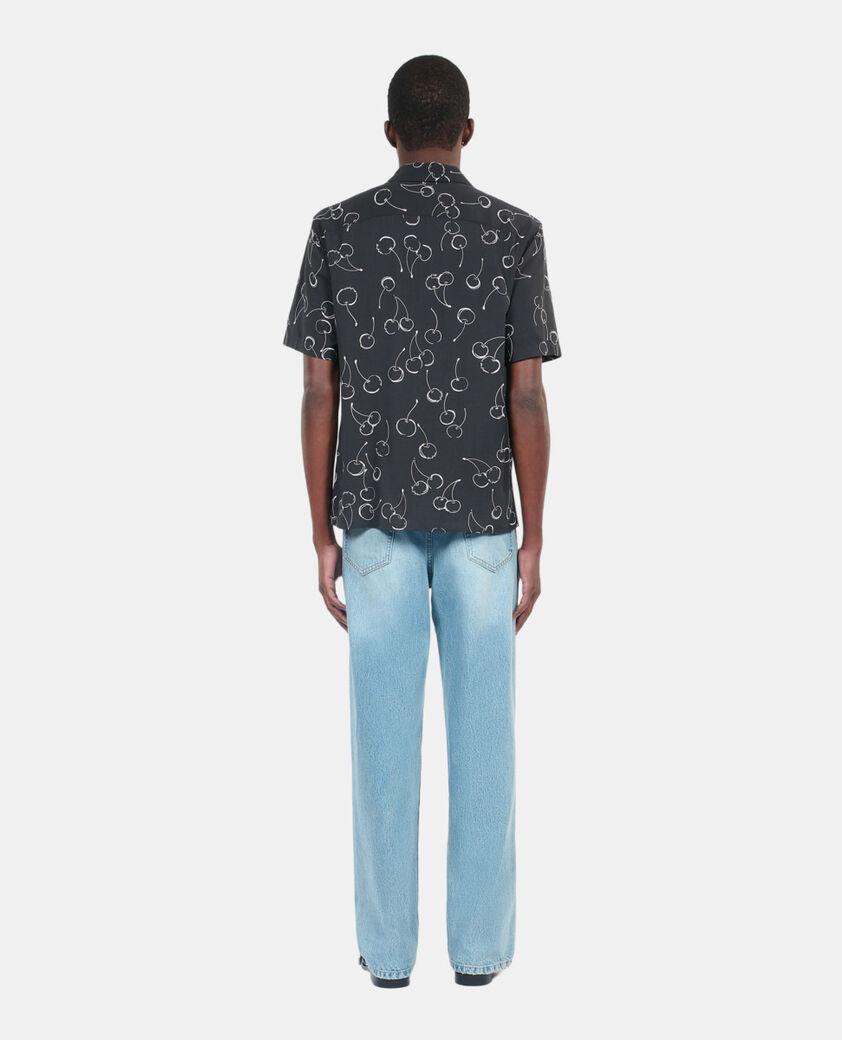 The Kooples HOMBRE BLACK camisa de manga corta con estampado de cerezas