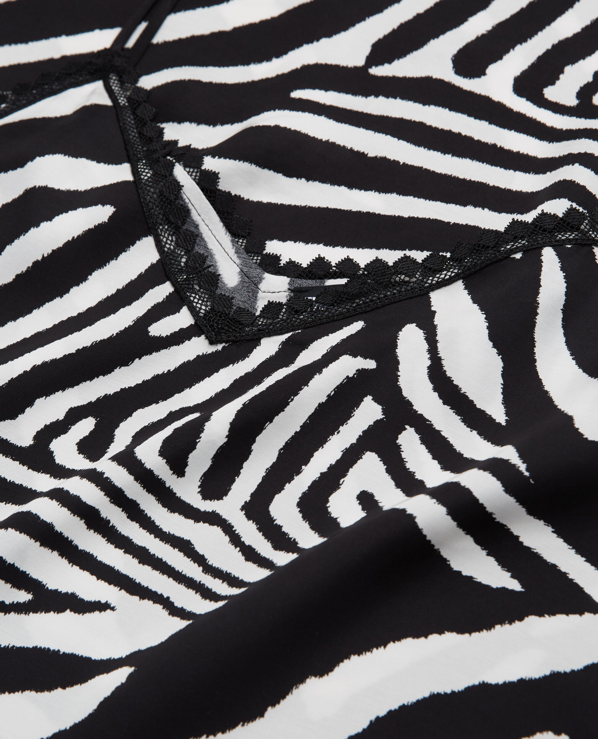 Vestido largo estampado, BLACK WHITE, hi-res image number null