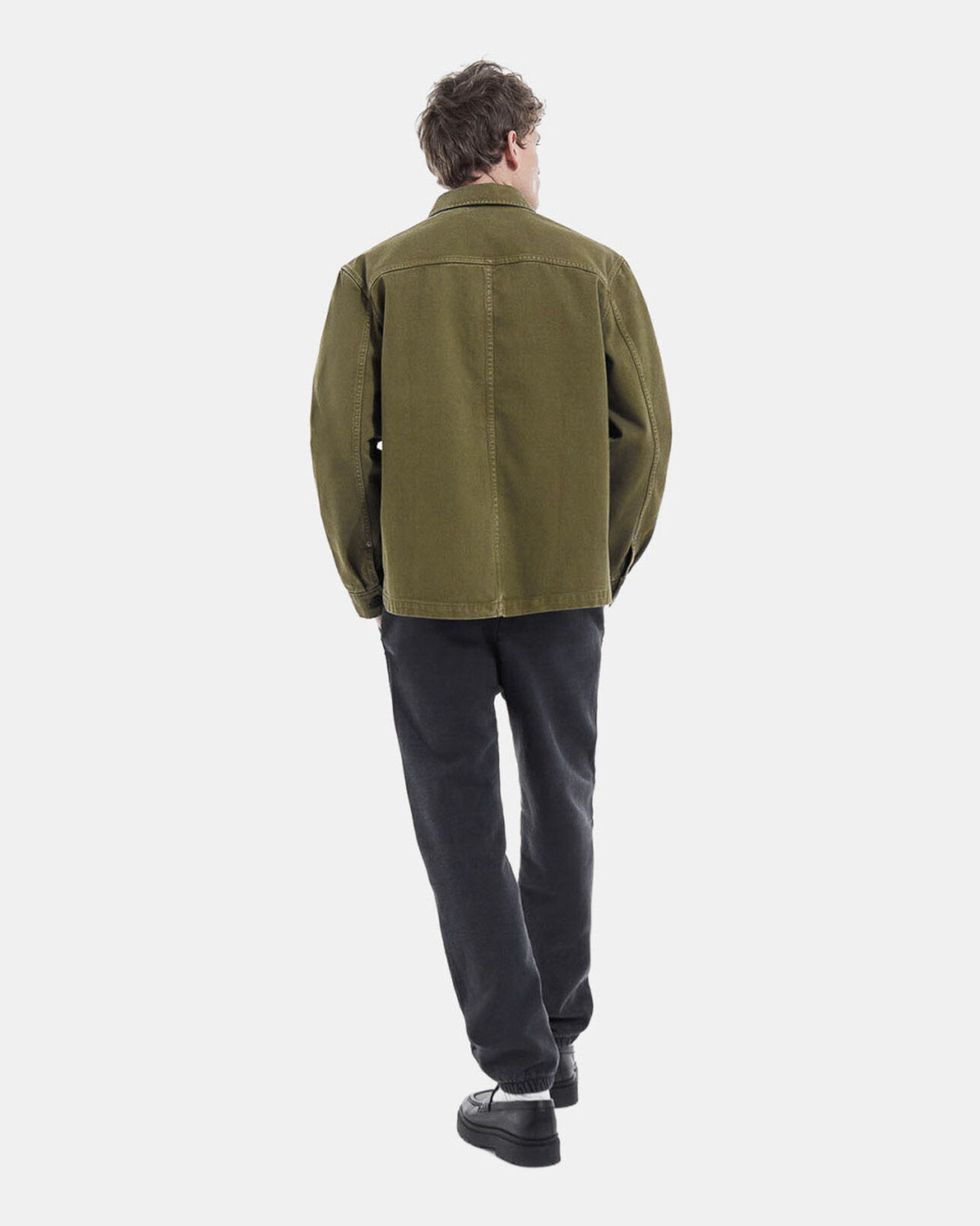 The Kooples HERREN KAKI jacke baumwolle khaki aufgesetzte taschen