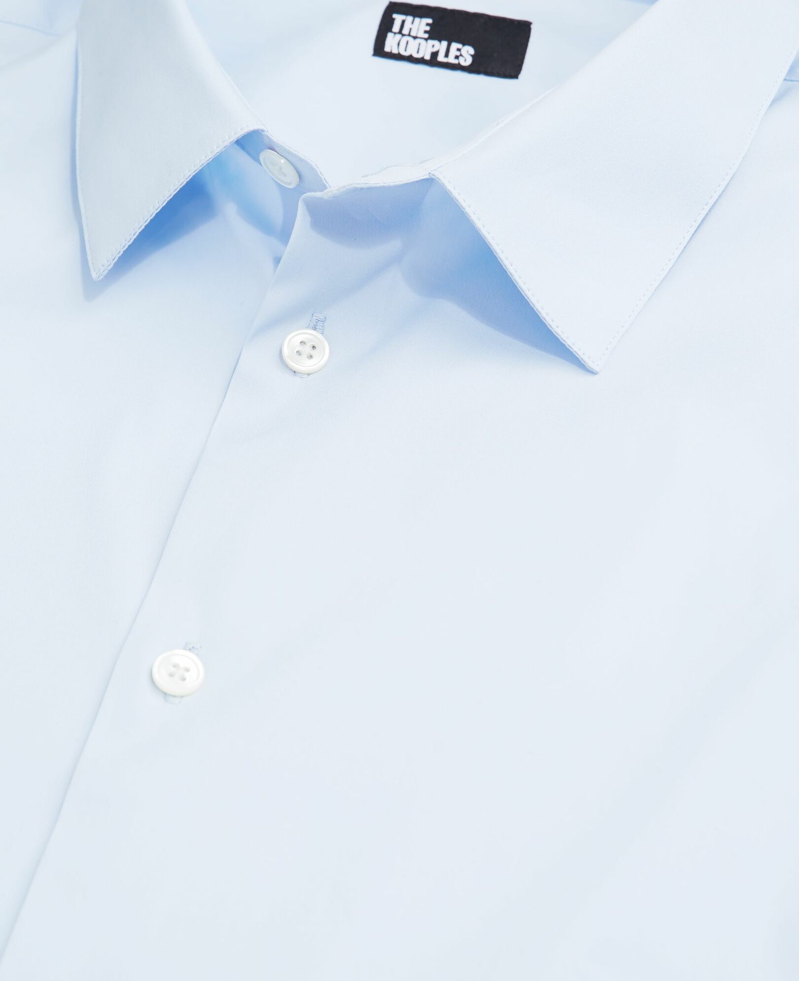 The Kooples MEN BLUE formal blue poplin shirt