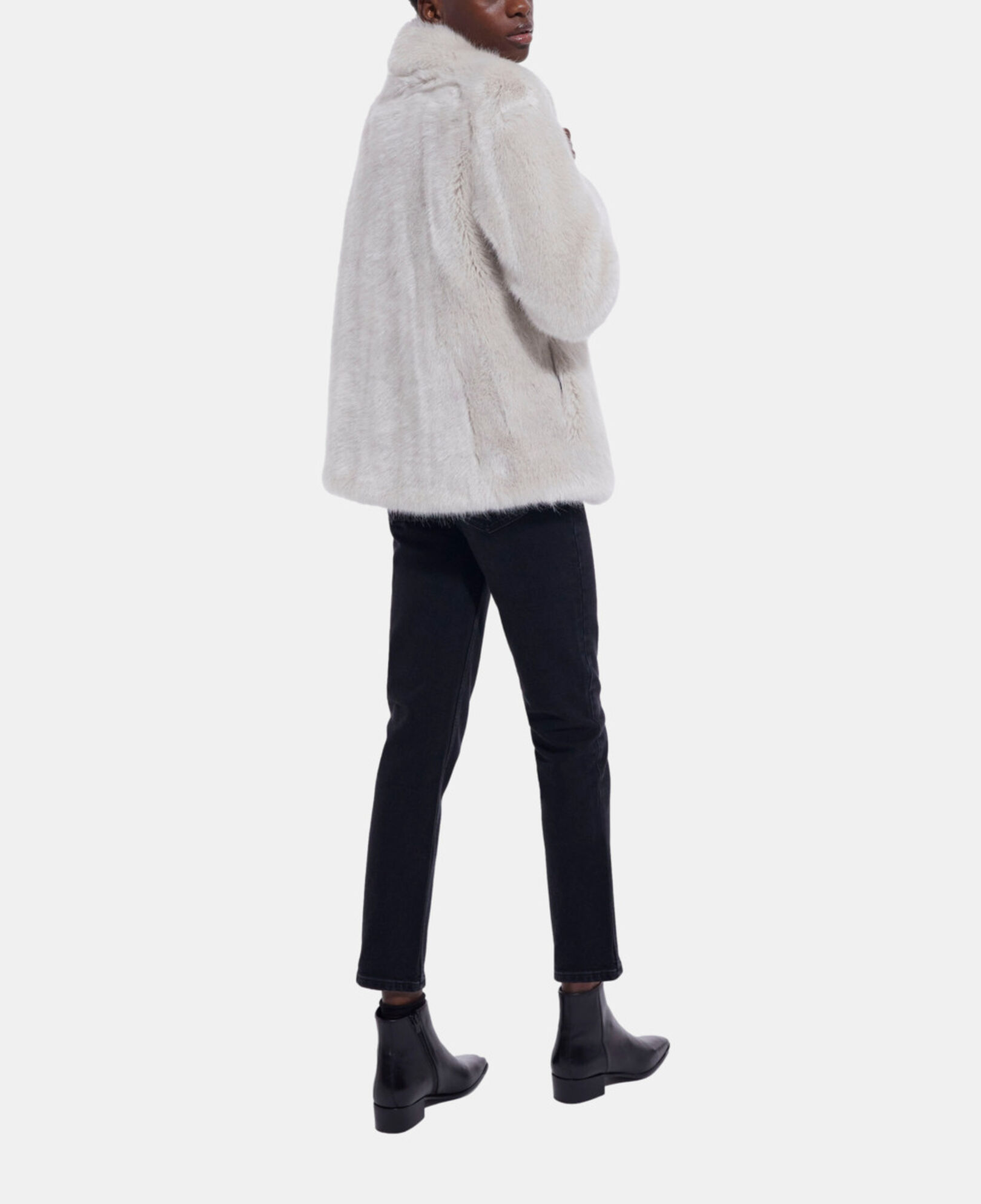 The Kooples WOMEN WHITE white faux fur coat