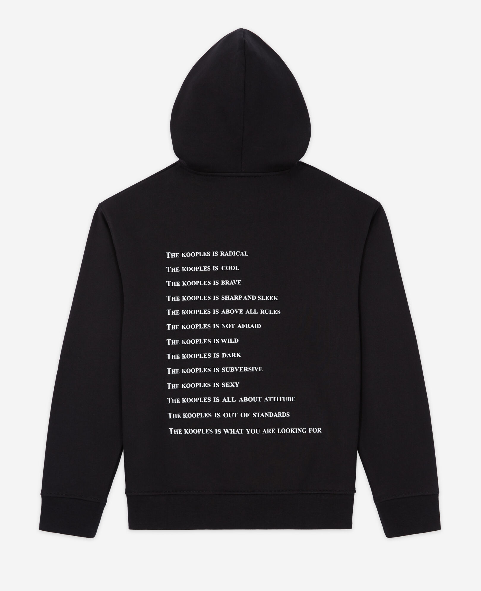 The Kooples DAMEN BLACK damen schwarzes sweatshirt mit „what is“-strassbesatz