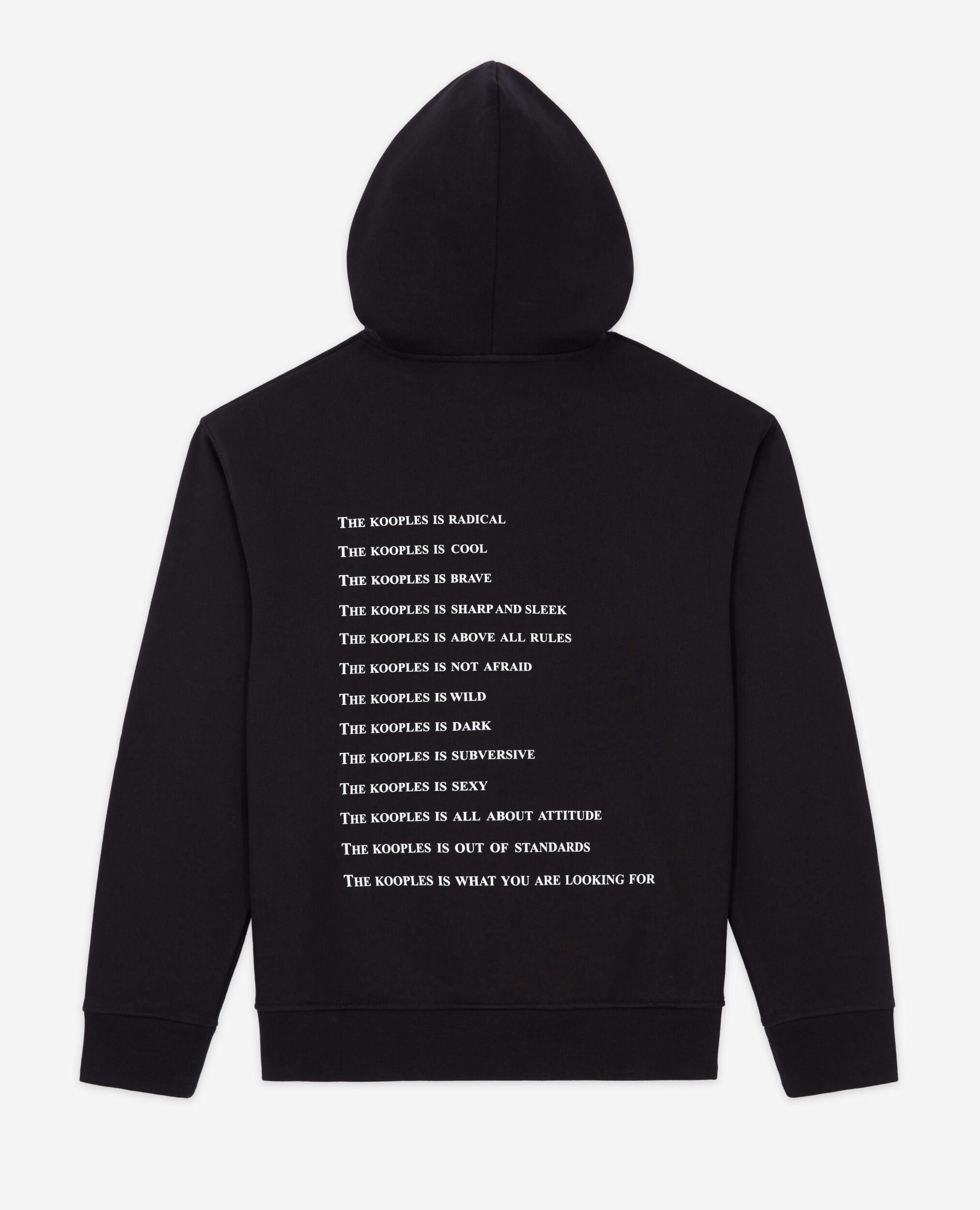 Damen Schwarzes Sweatshirt mit „What is“-Strassbesatz, BLACK, hi-res image number null