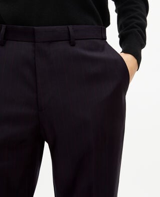 The Kooples H NAVY-RED navy pinstripe suit pants