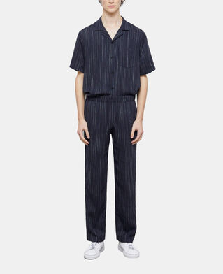 The Kooples H DARK NAVY-ECRU navy blue striped pants