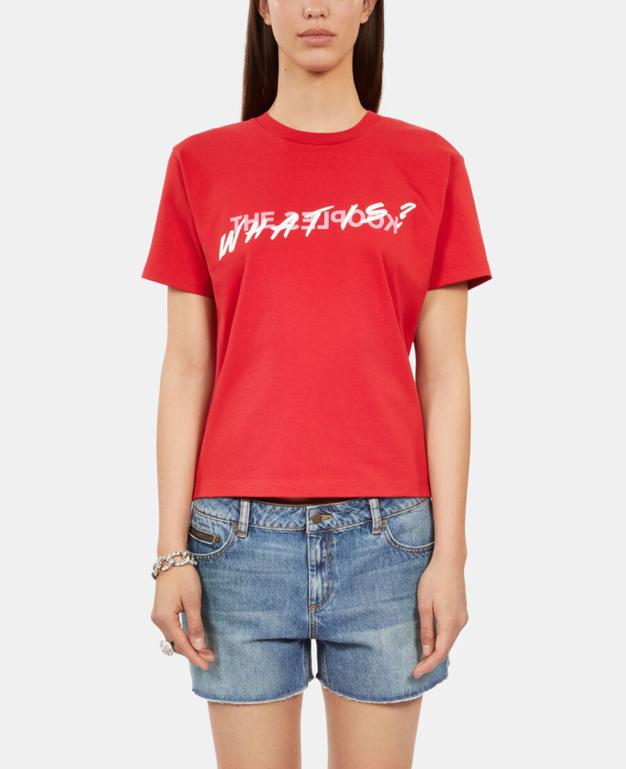 The Kooples DAMEN RED leuchtend rotes t-shirt what is