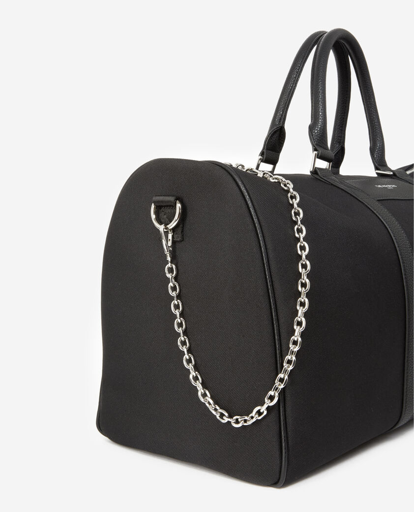 The Kooples MEN BLACK black weekend bag with removable chain