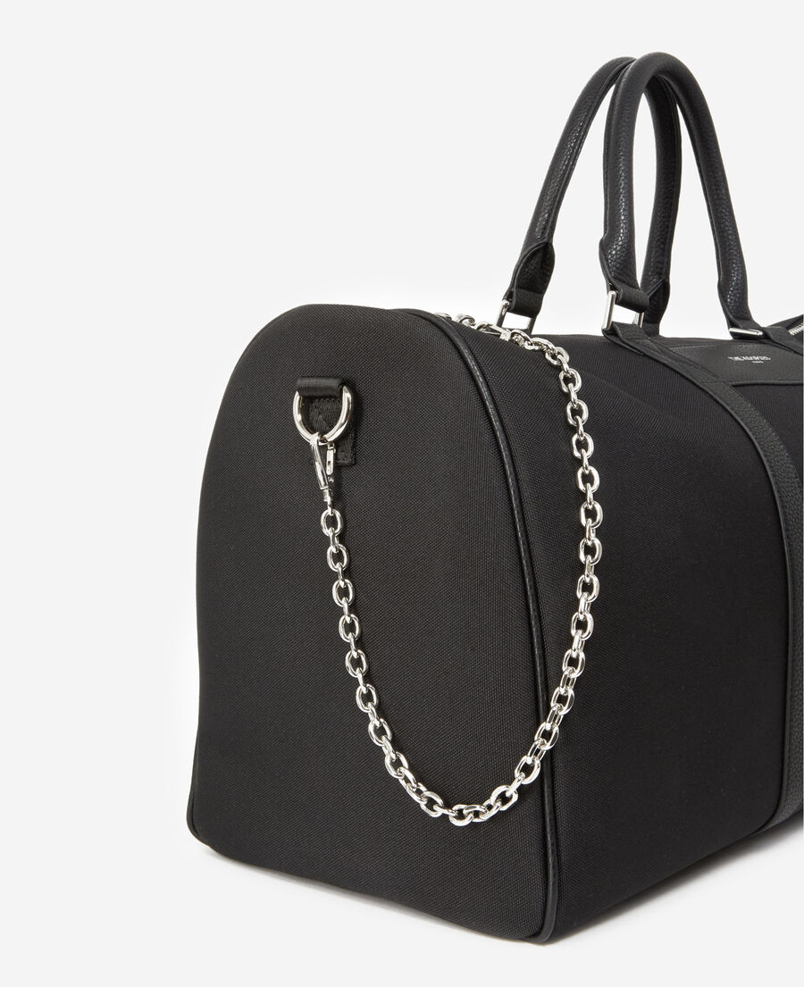 The Kooples MEN BLACK black weekend bag with removable chain