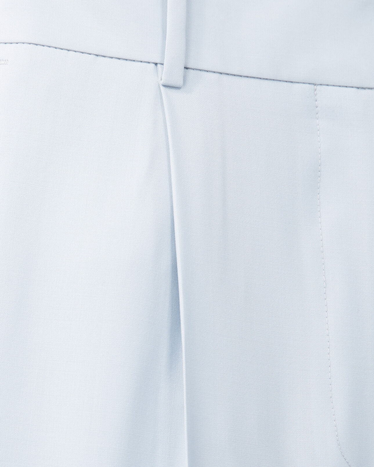 The Kooples WOMEN LIGHT BLUE straight wool sky blue pants with lapels