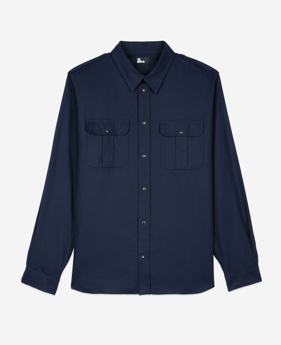 The Kooples HOMME NAVY chemise bleu marine