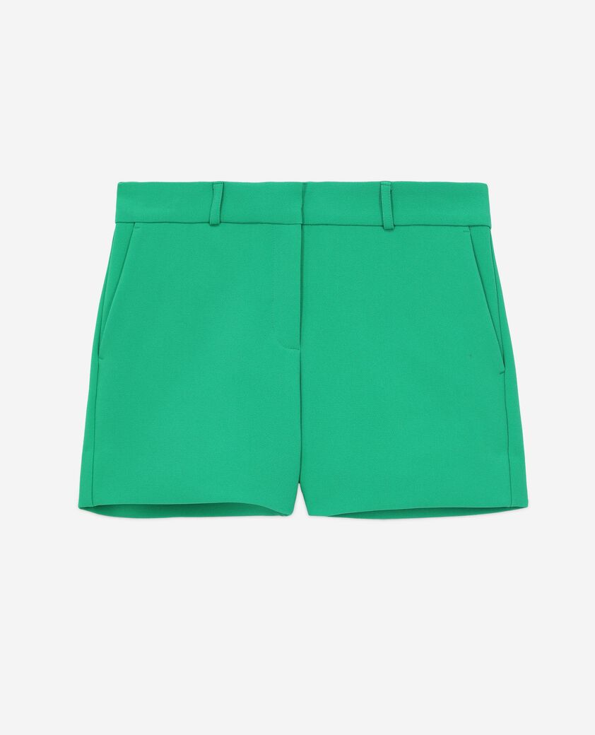 The Kooples WOMEN GREEN green cr&ecirc;pe suit shorts