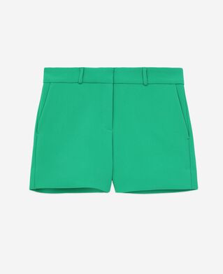 The Kooples DAMEN GREEN gr&uuml;ne anzugshorts aus krepp
