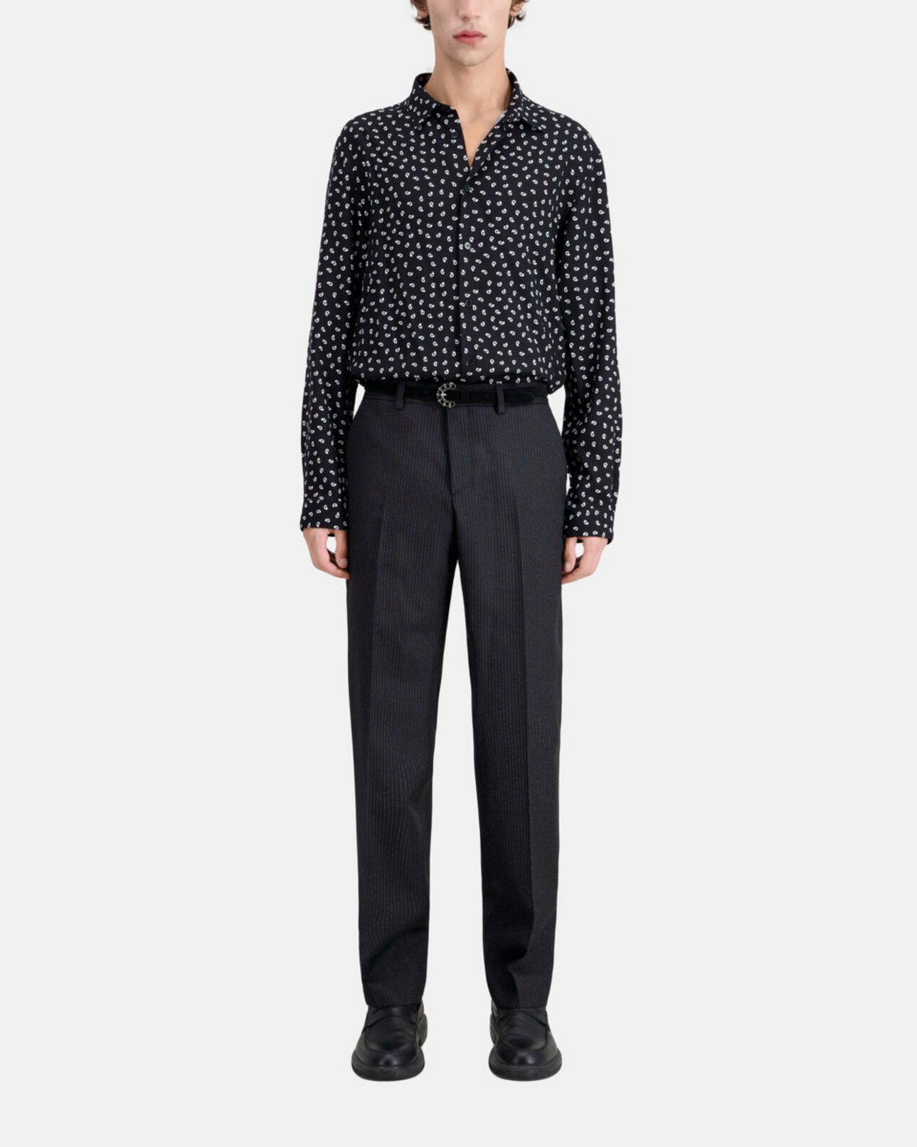The Kooples HOMBRE BLACK WHITE camisa estampada
