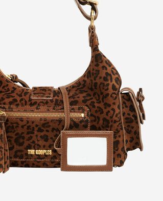 The Kooples FEMME LEOPARD sac amelia en cuir su&egrave;de imprim&eacute; l&eacute;opard