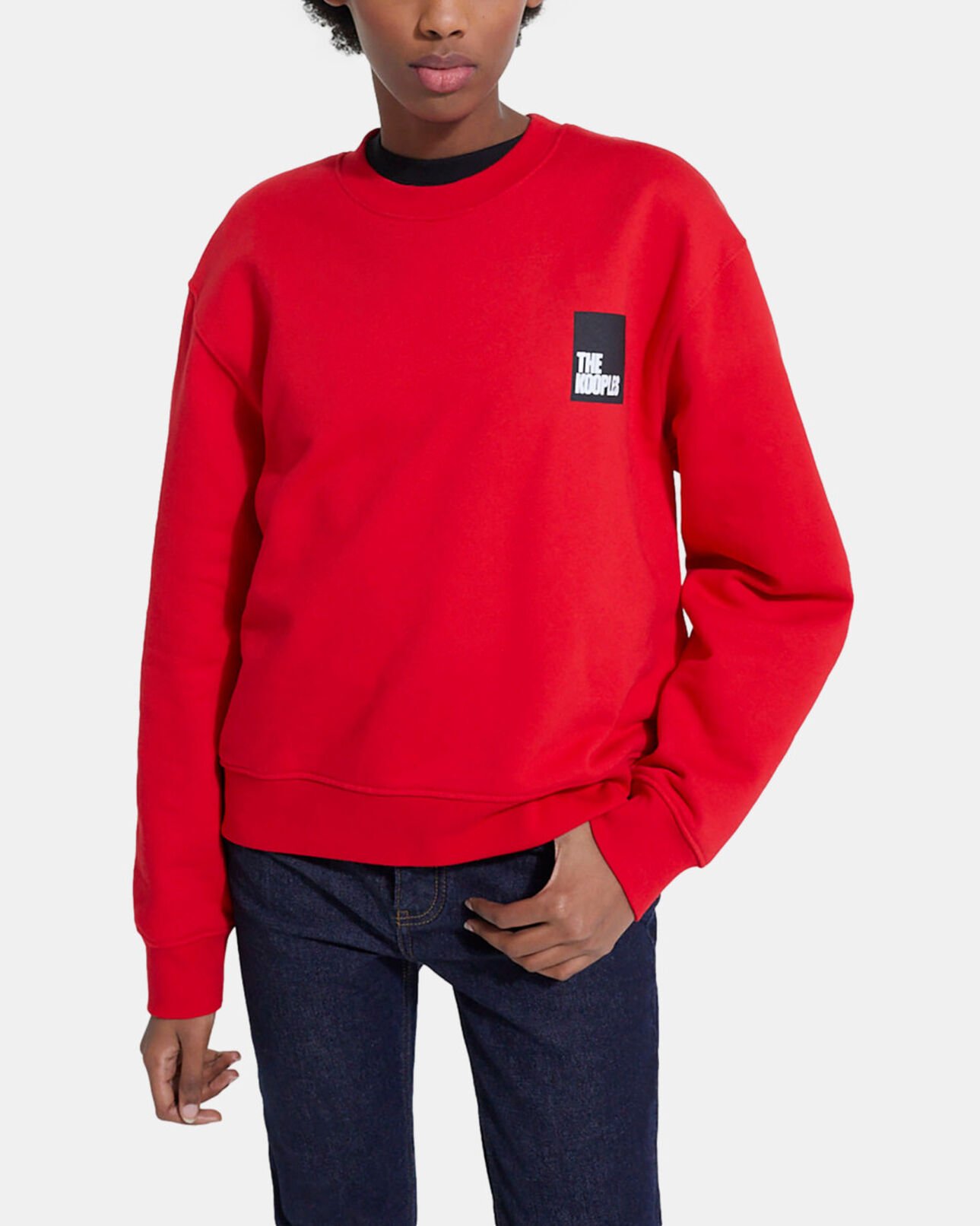 The Kooples FEMME TANGO RED sweat en coton rouge