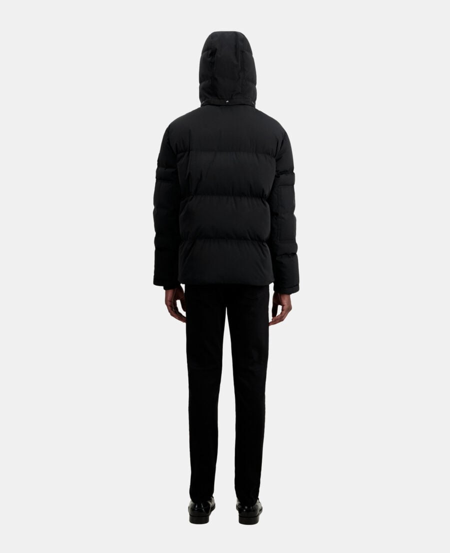 The Kooples MEN BLACK black hooded puffer jacket