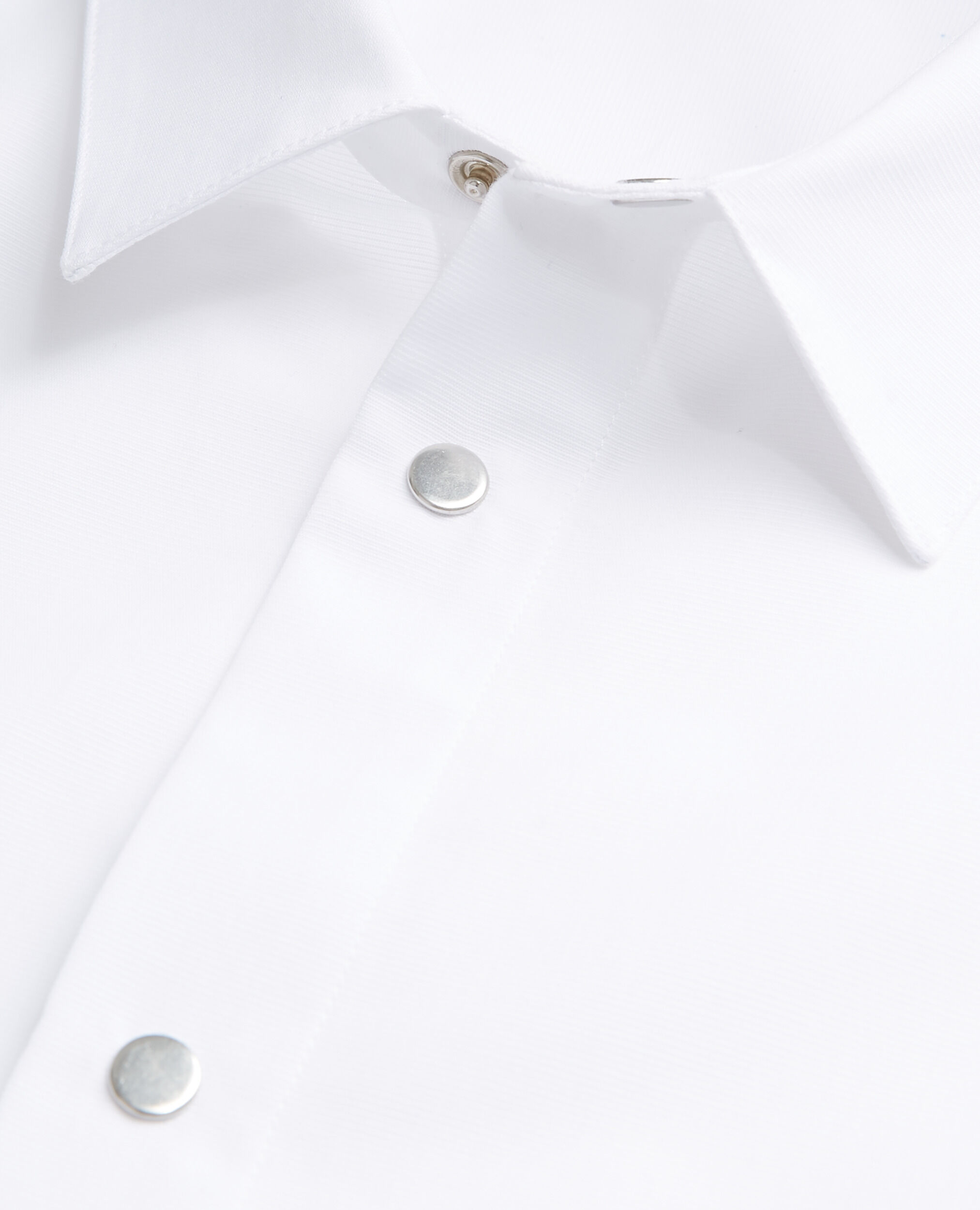 Camisa blanca con cuello clásico ajustada, WHITE, hi-res image number null