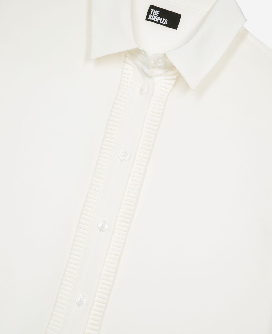 The Kooples WOMEN ECRU unbleached silk shirt