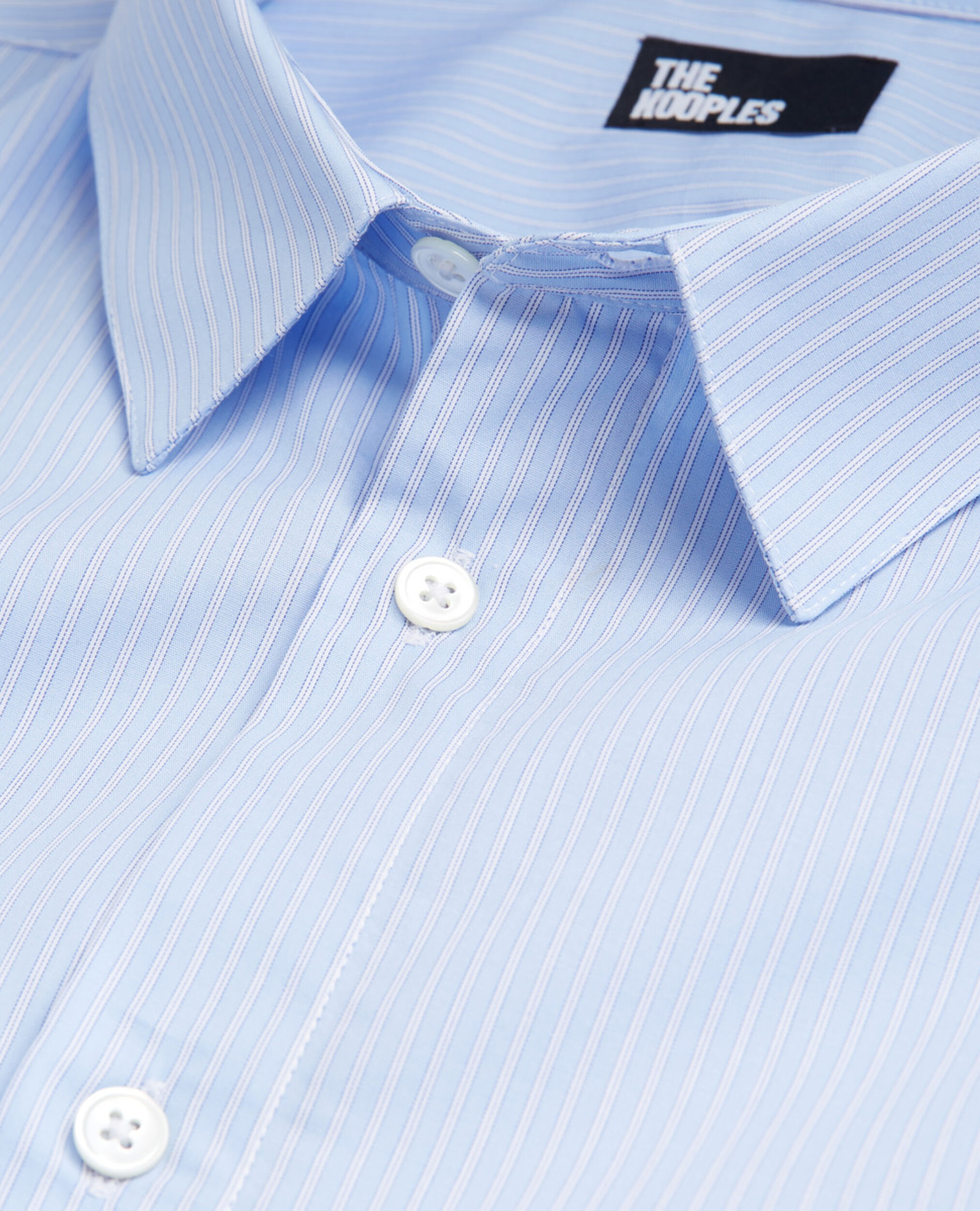 Striped shirt with classic collar, WHITE / SKY BLUE, hi-res image number null