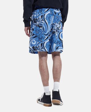 The Kooples HOMME BLUE short bleu imprimé psychédélique fluide