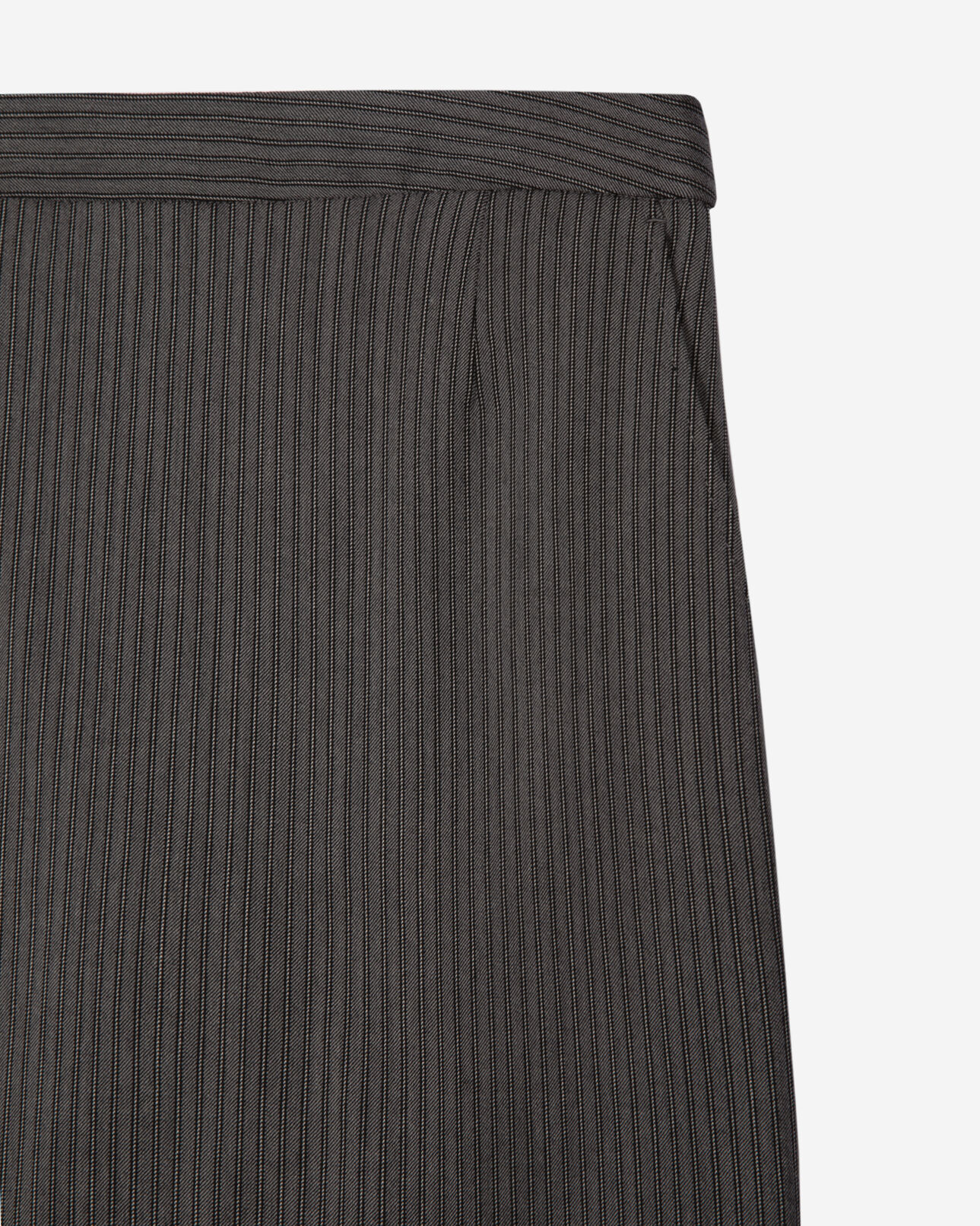 The Kooples F DARK GREY short gray striped skirt