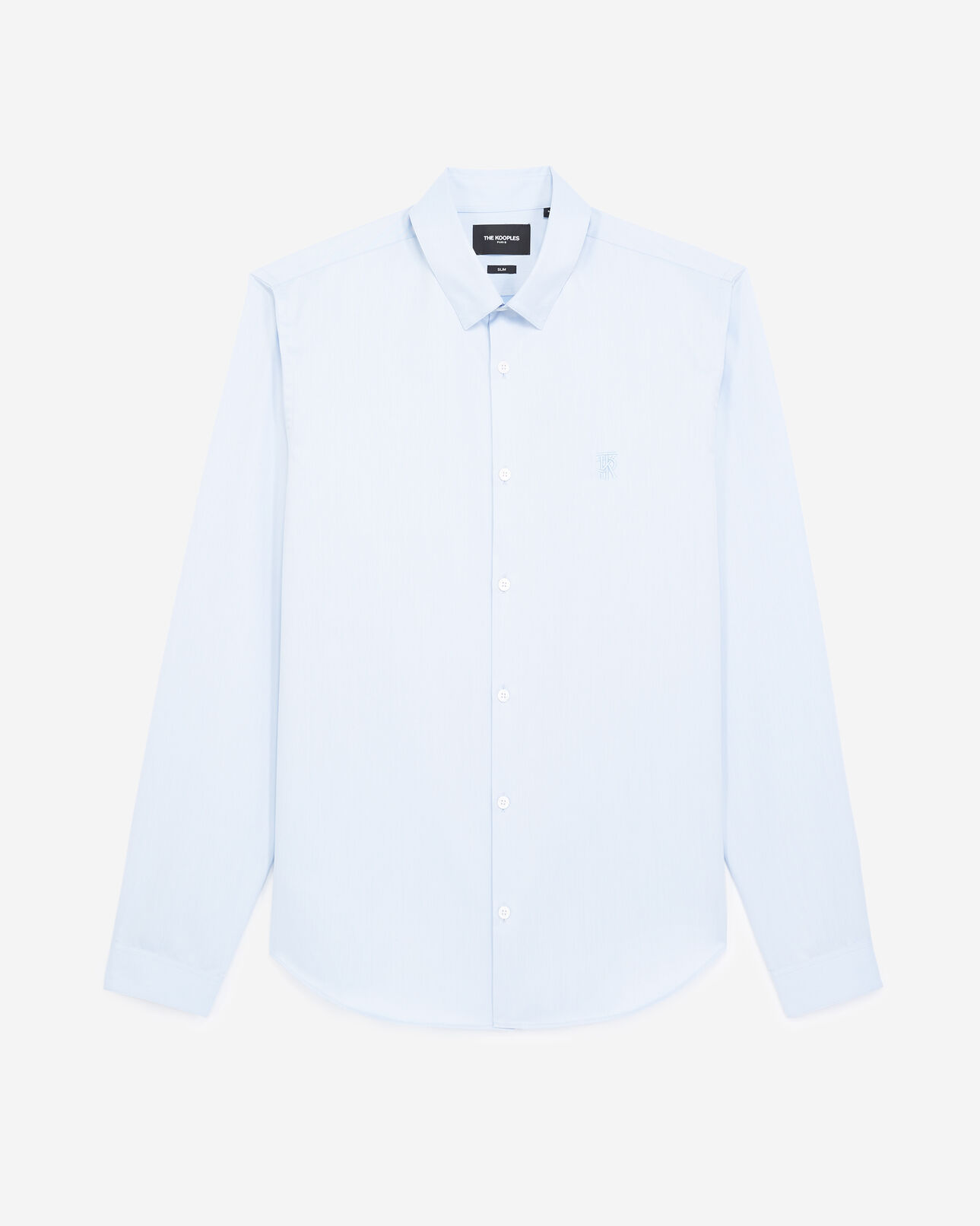The Kooples MEN SKY blue classic-collar shirt w/embroidered logo