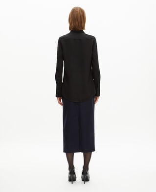 The Kooples WOMEN BLACK black satin shirt