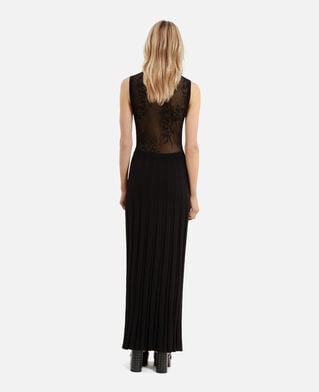The Kooples WOMEN BLACK black mesh maxi dress