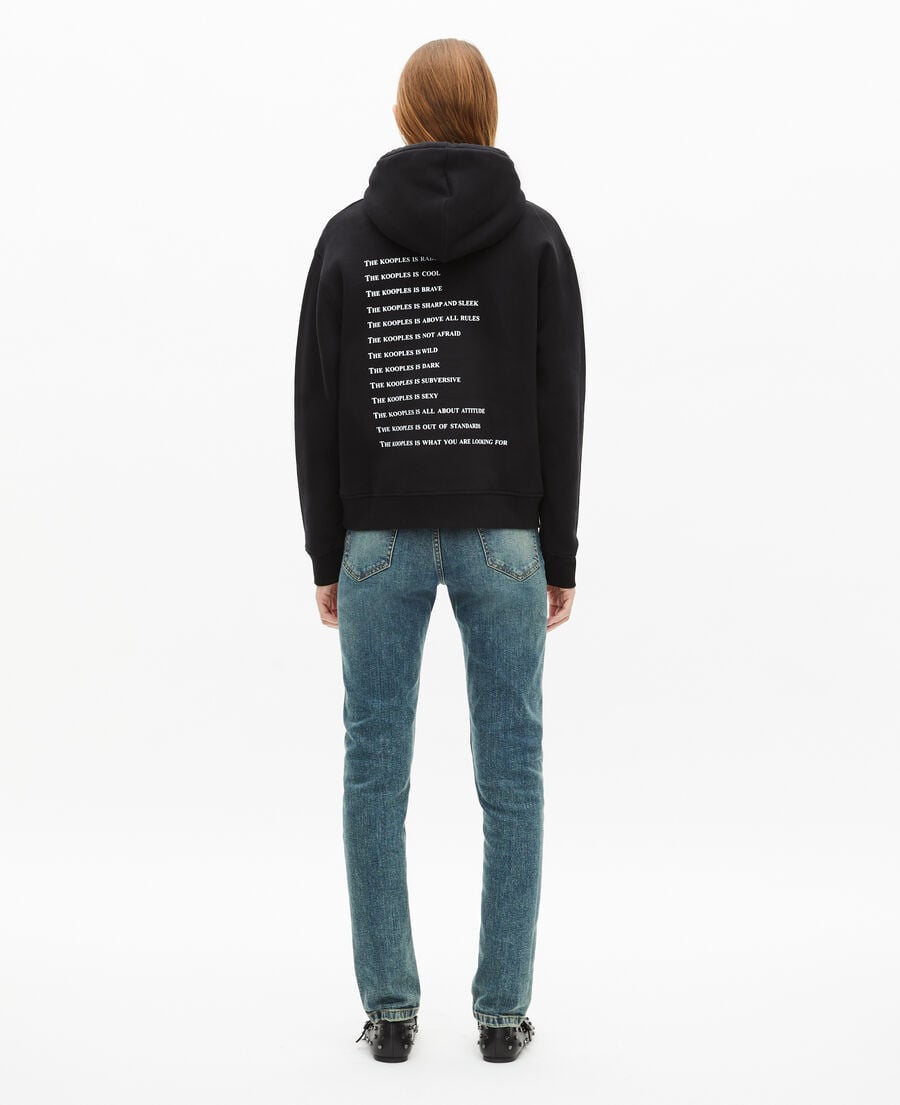 The Kooples FEMME BLACK sweatshirt à capuche what is noir