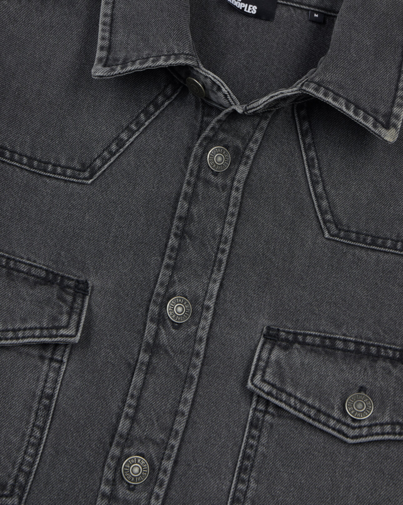 The Kooples HOMME DARK GREY chemise en denim grise