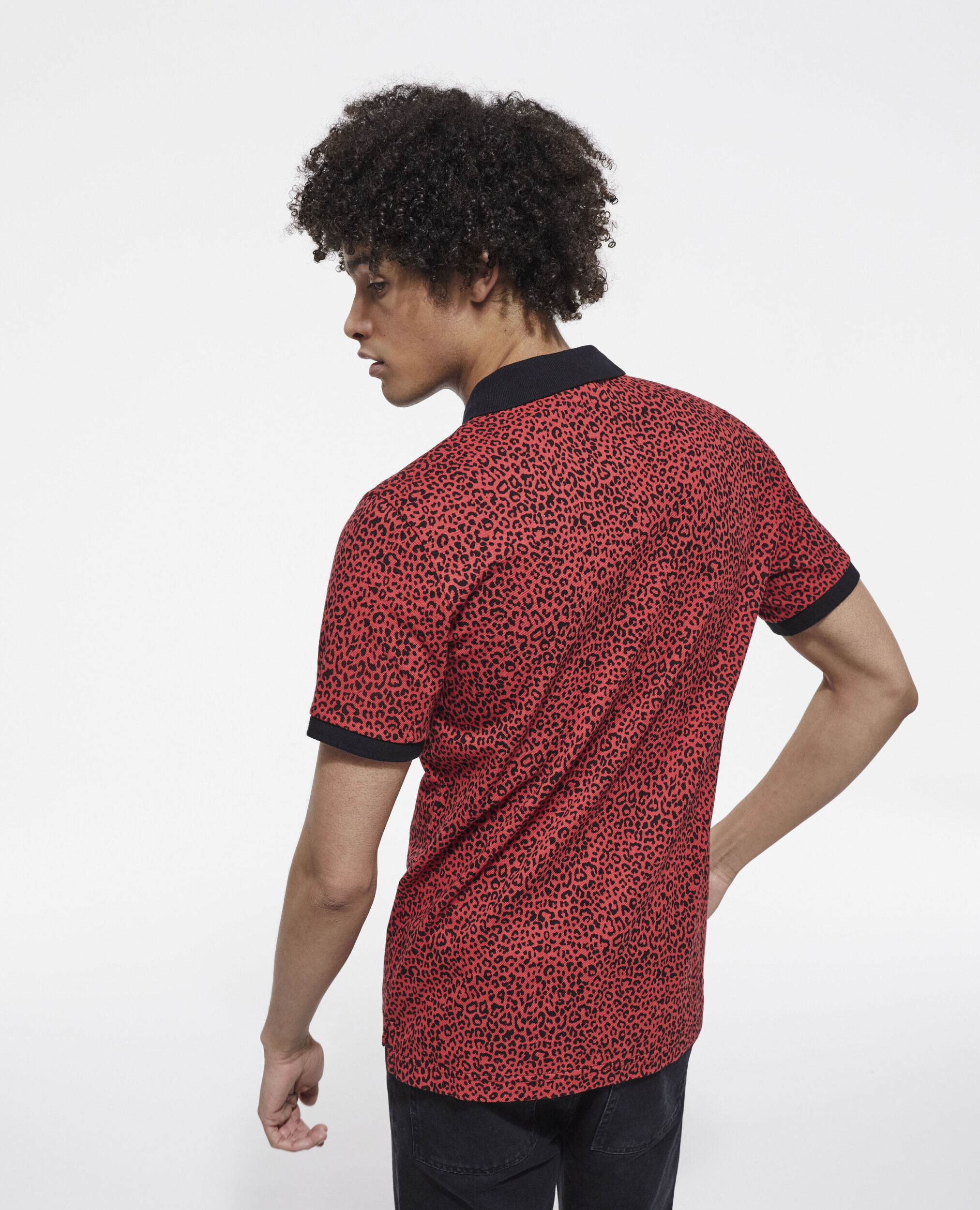 Lacoste leopard shop print polo shirt