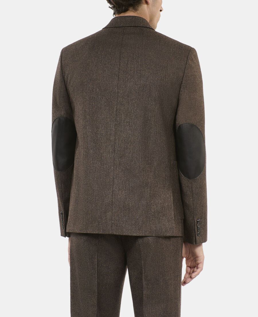 The Kooples HERREN BROWN braune anzugjacke aus wolle