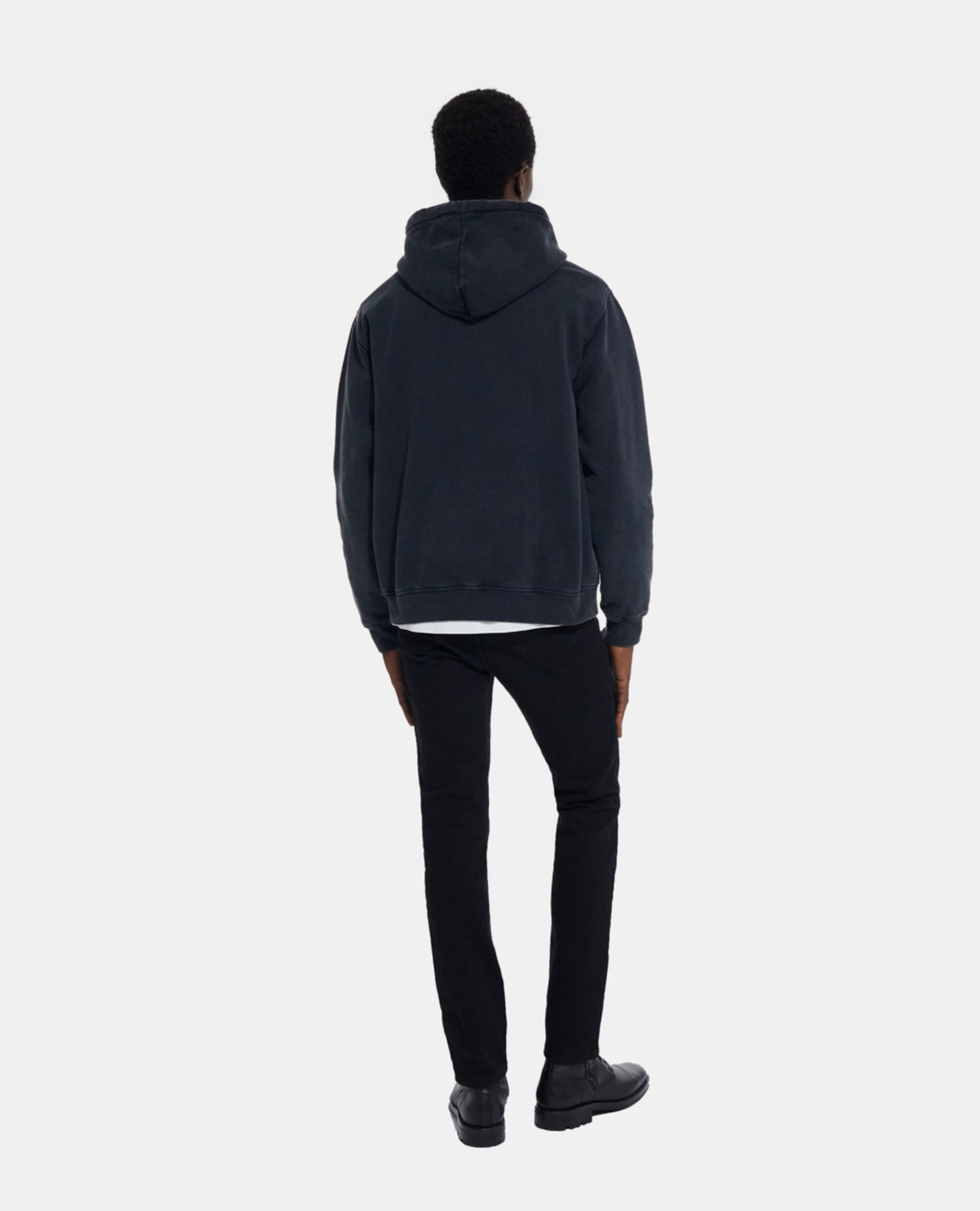 Black sweatshirt, BLACK WASHED, hi-res image number null