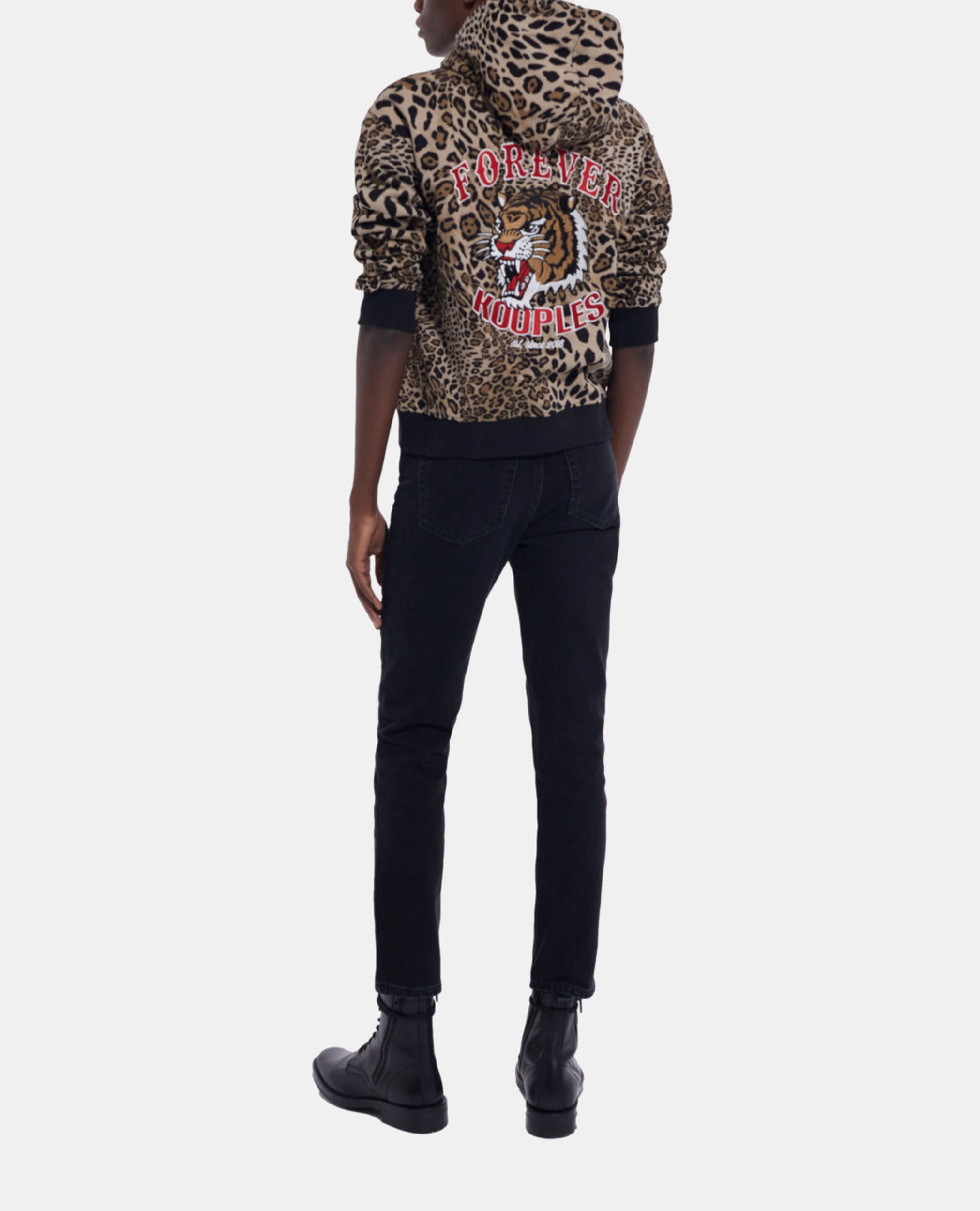 Sweatshirt en coton léopard, LEOPARD, hi-res image number null