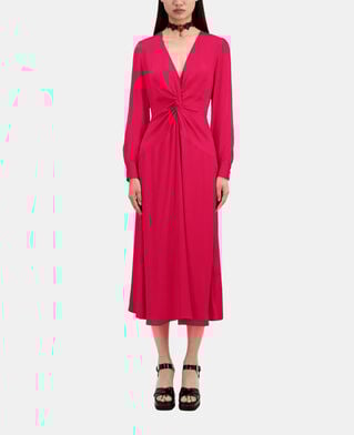 The Kooples FEMME CHERRY robe longue rouge avec nœud