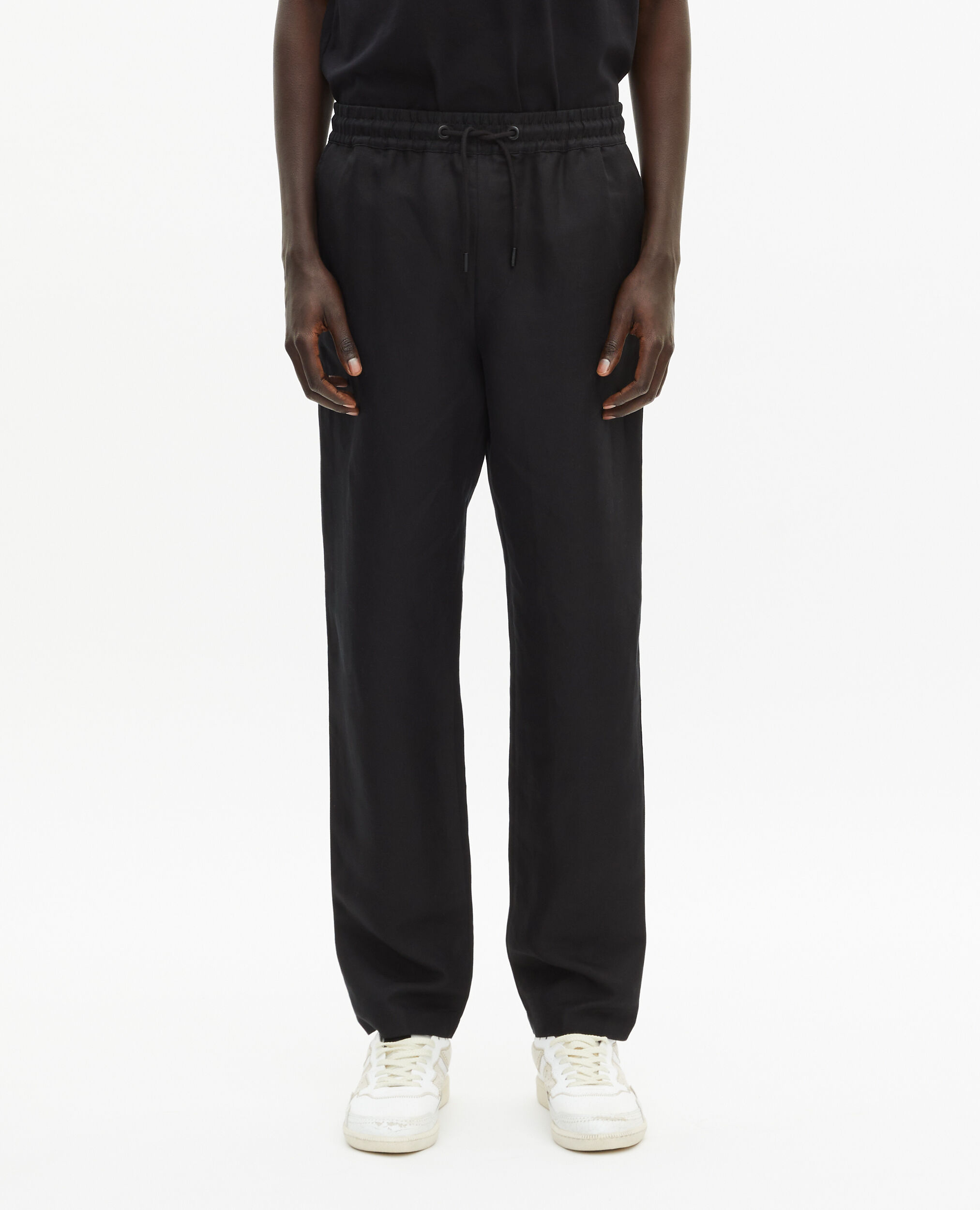 Gerade geschnittene Hose schwarz, BLACK, hi-res image number null