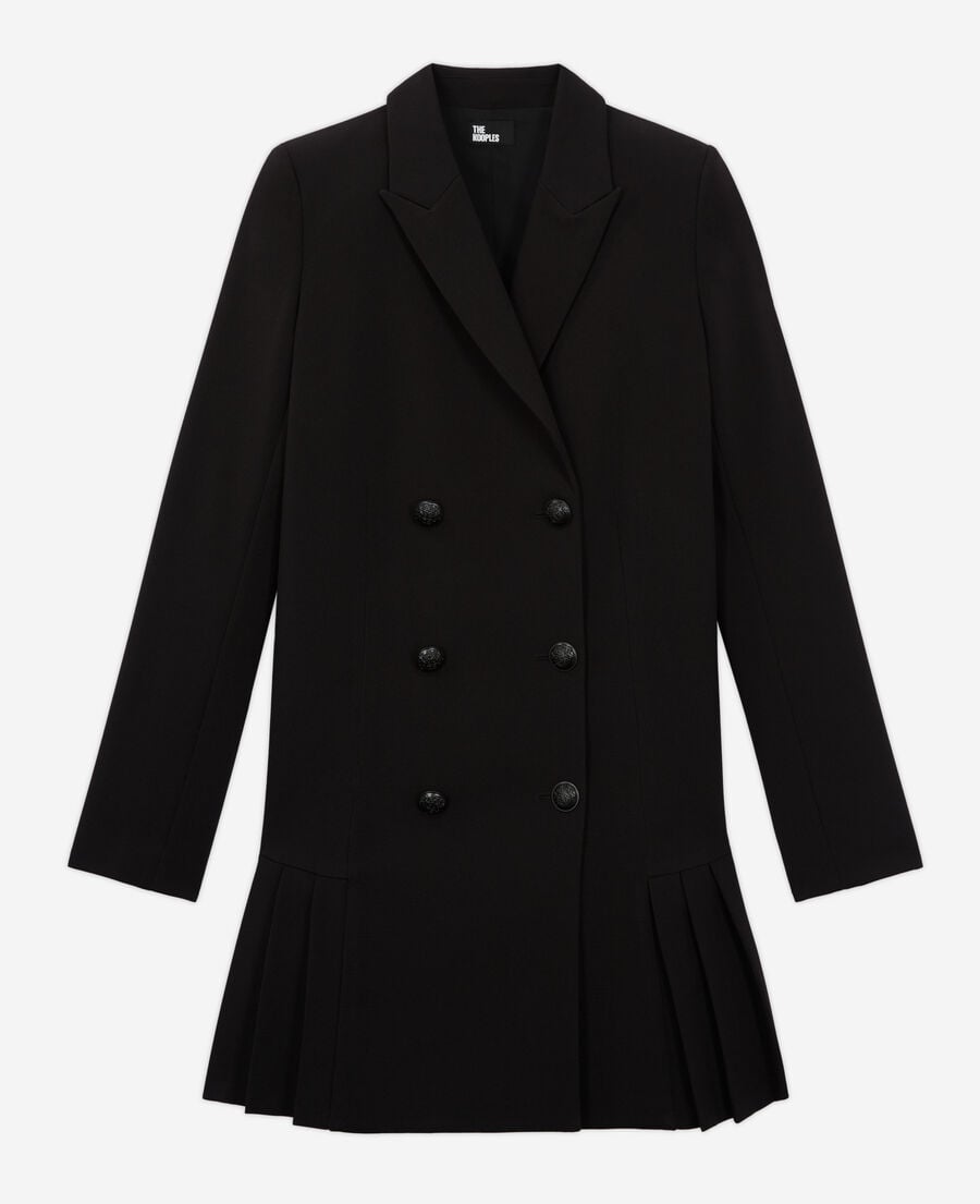 The Kooples FEMME BLACK robe tailleur courte noire