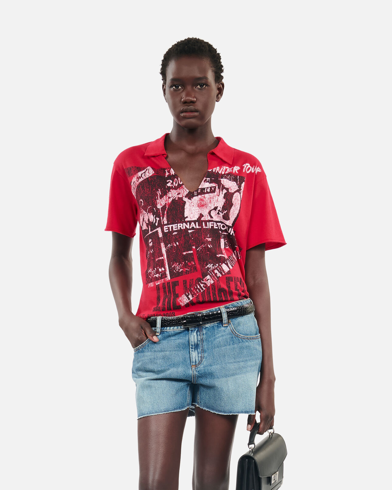 The Kooples WOMEN RUBIS red eternal life tour serigraphy t-shirt