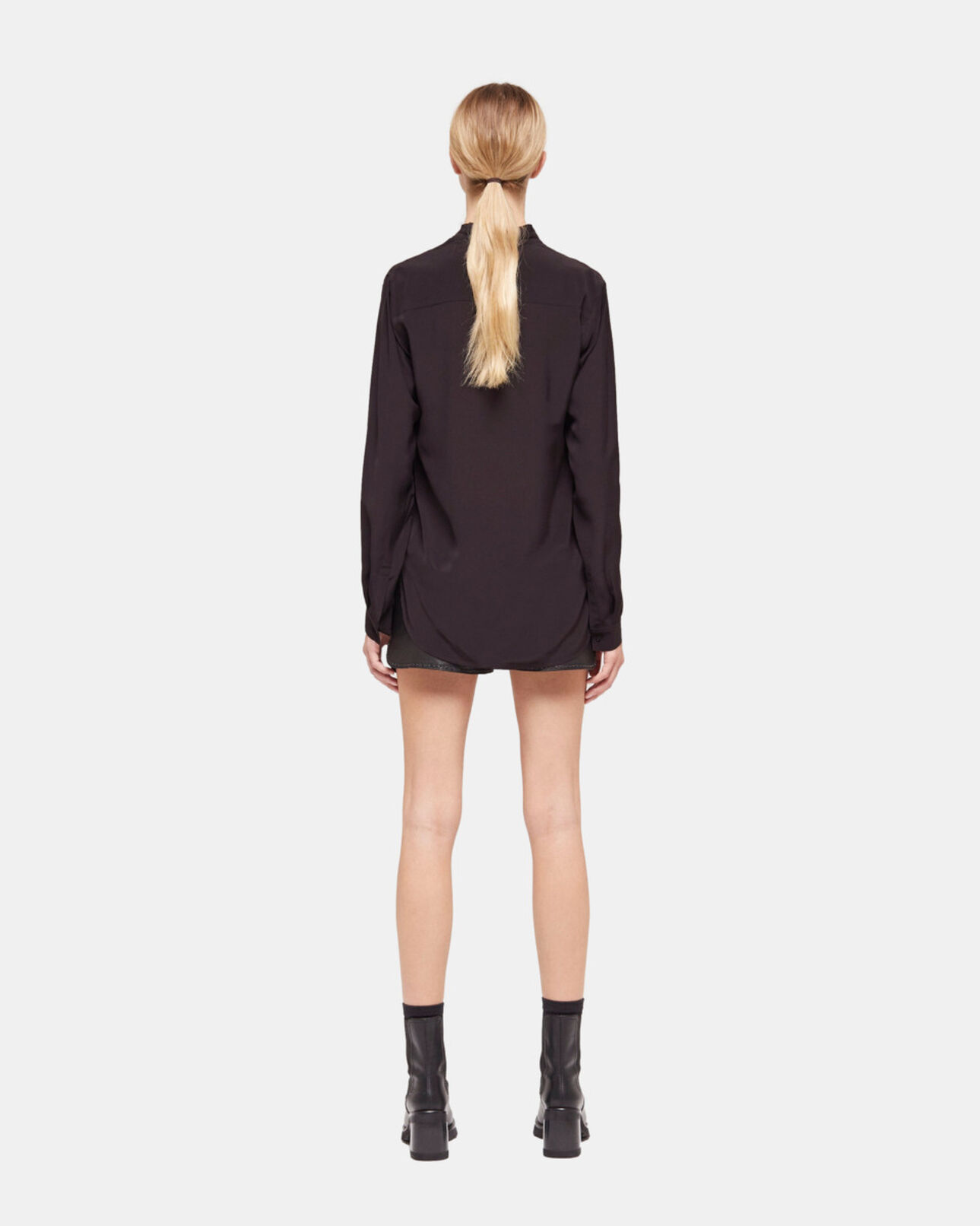 The Kooples WOMEN BLACK black flowing shirt