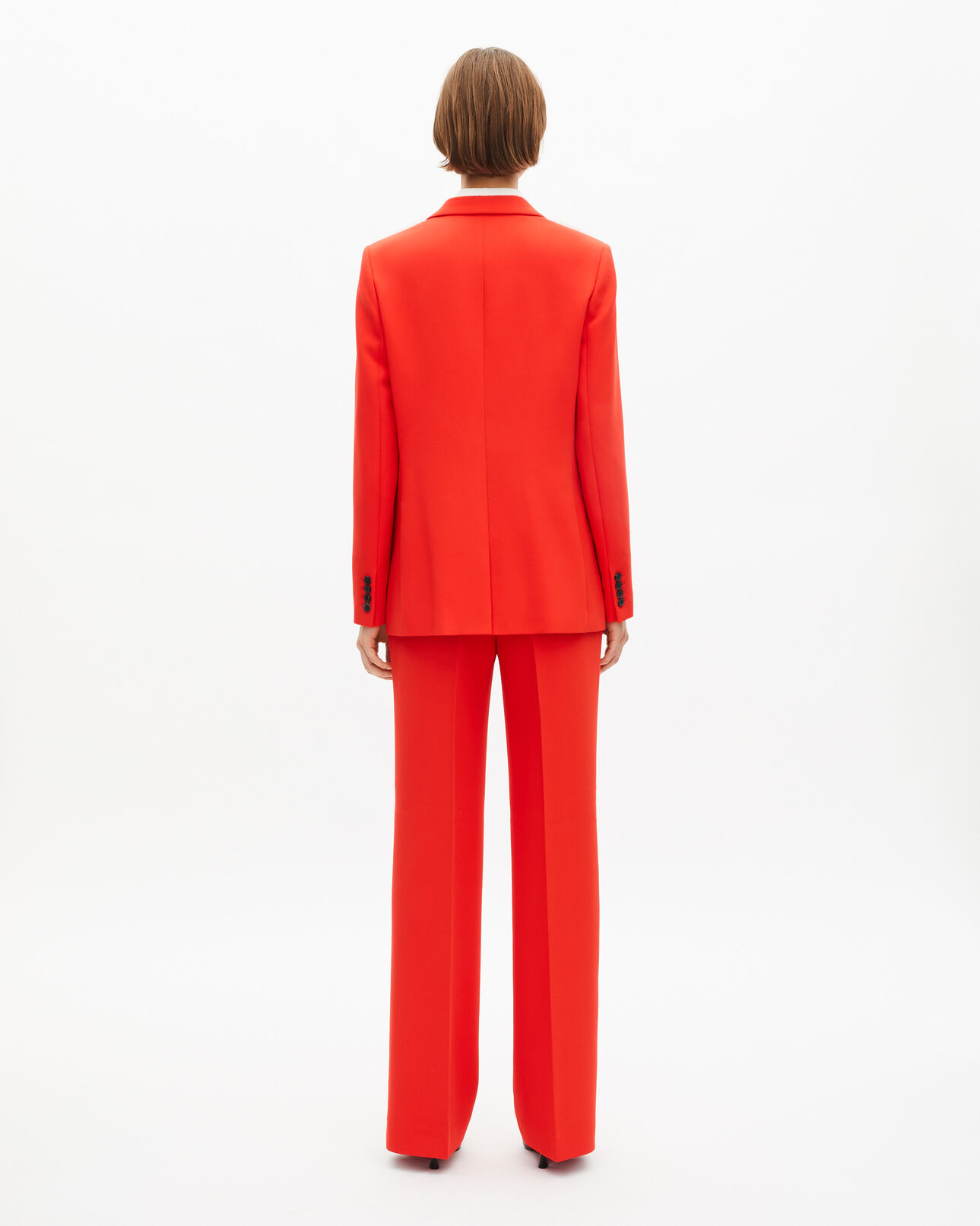 The Kooples WOMEN ORANGE orange crêpe suit jacket