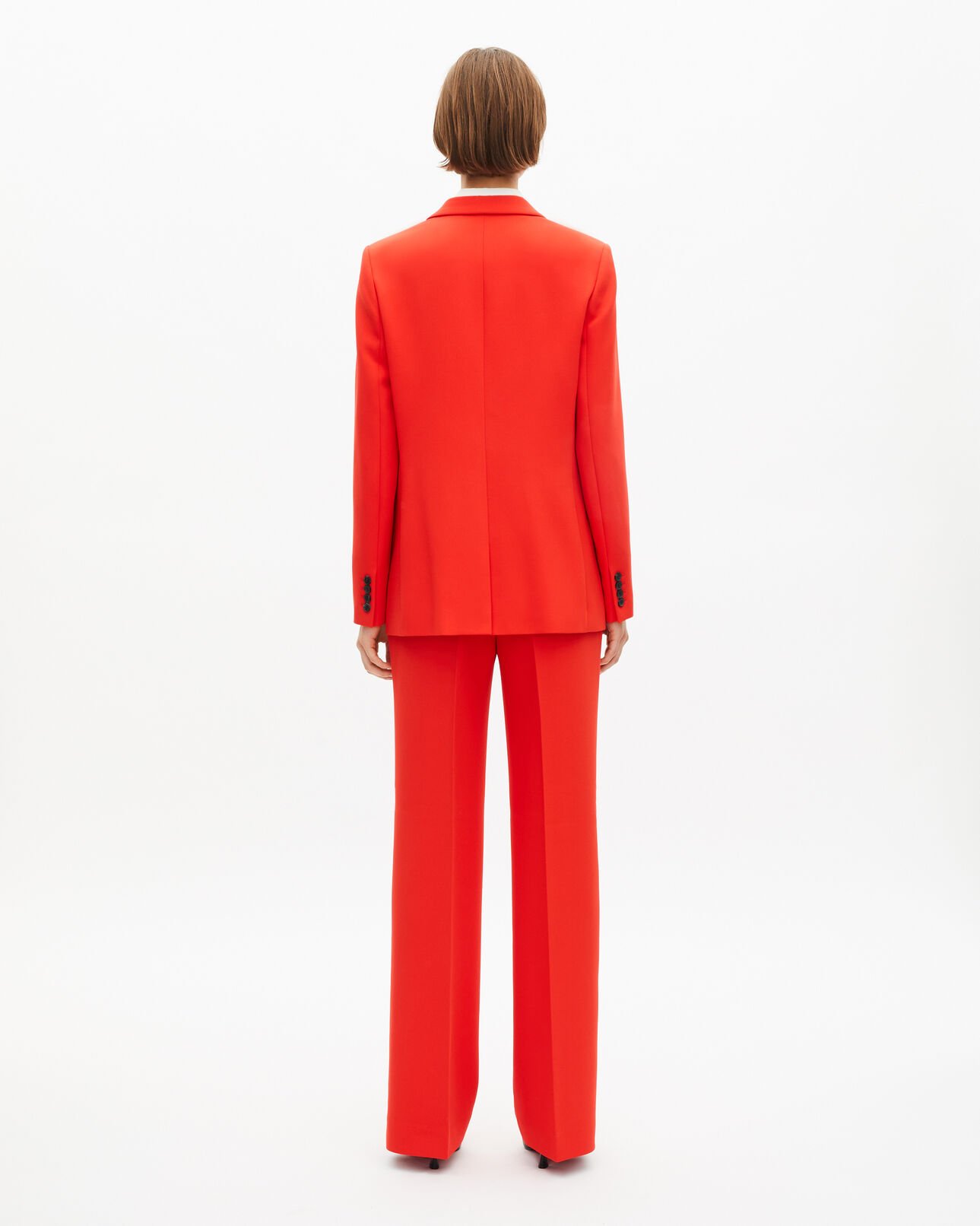 The Kooples FEMME ORANGE veste tailleur orange en crêpe