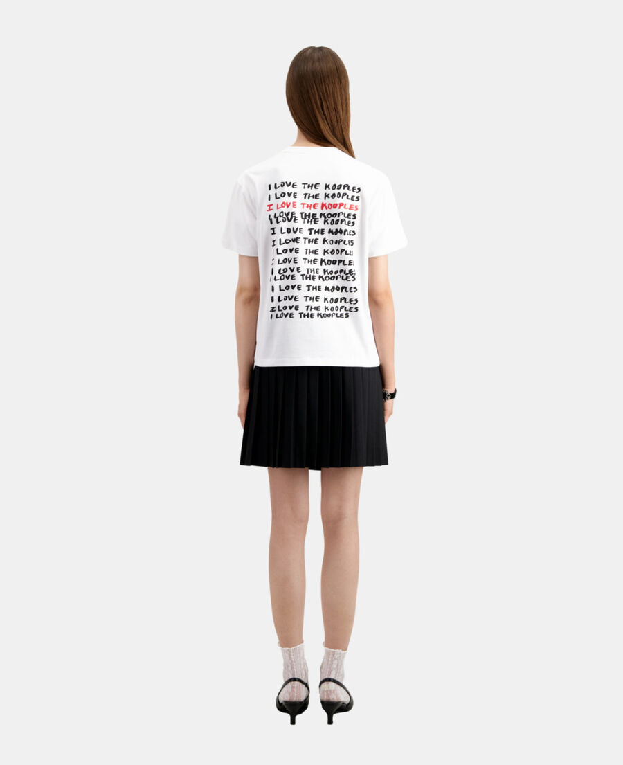 The Kooples DAMEN WHITE wei&szlig;es t-shirt damen i love kooples